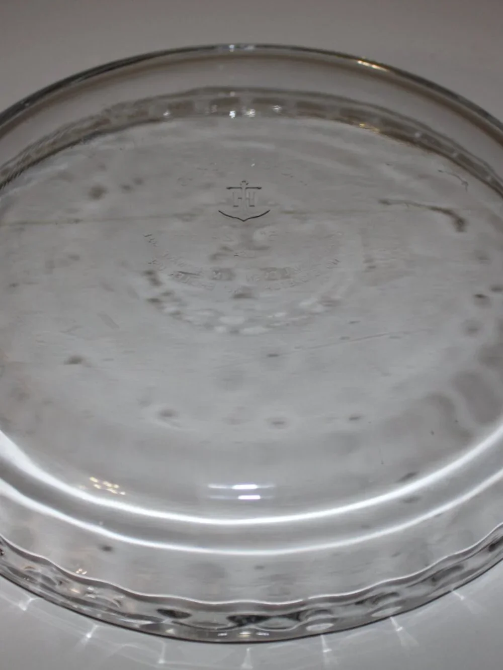 Anchor Hocking Clear Glass Pie Plate Baking Dish 9.5” (24 cm) Fluted Made in U